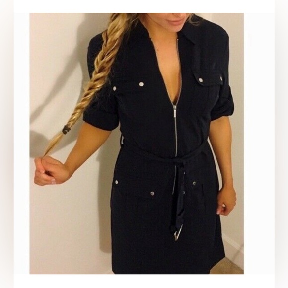 Michael Kors Belted Shirt Dress size M - Picture 4 of 14